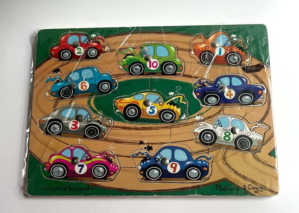 Melissa & Doug Tow Truck Magnetic Puzzle Game Wooden Board